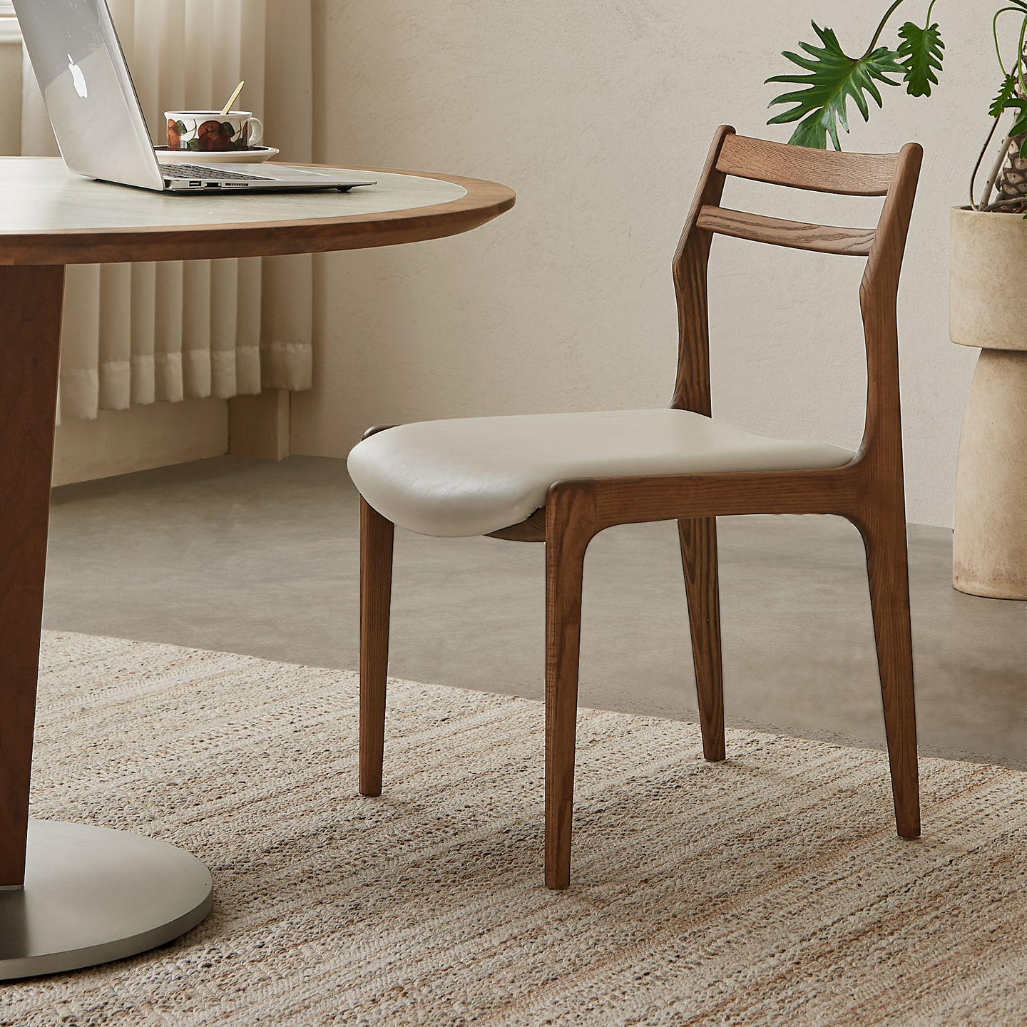 木陌家具山美椅餐桌设计师简约家用客厅中古风实木餐桌椅