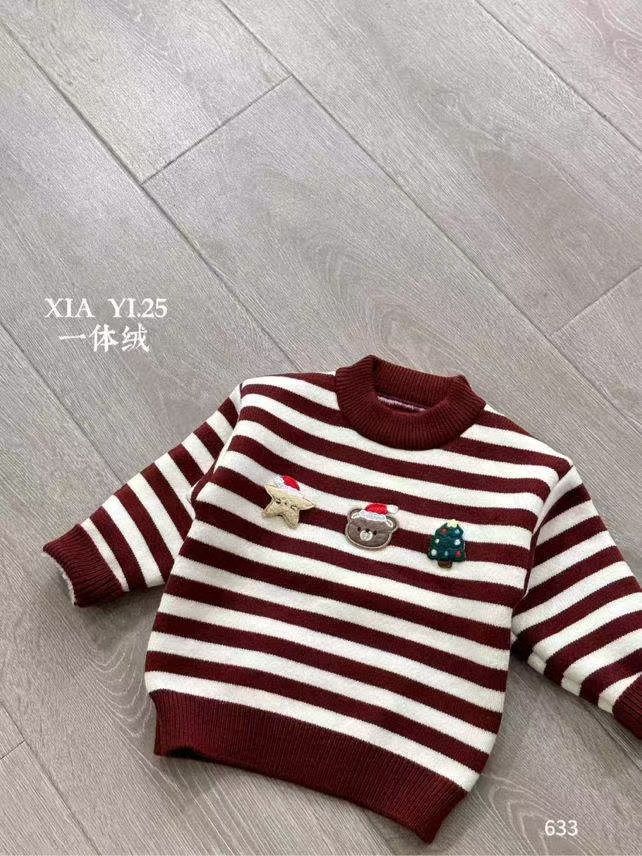 新款冬季【年款】一体绒圣诞毛衣