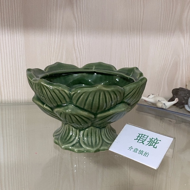 紫砂花盆瑕疵无孔