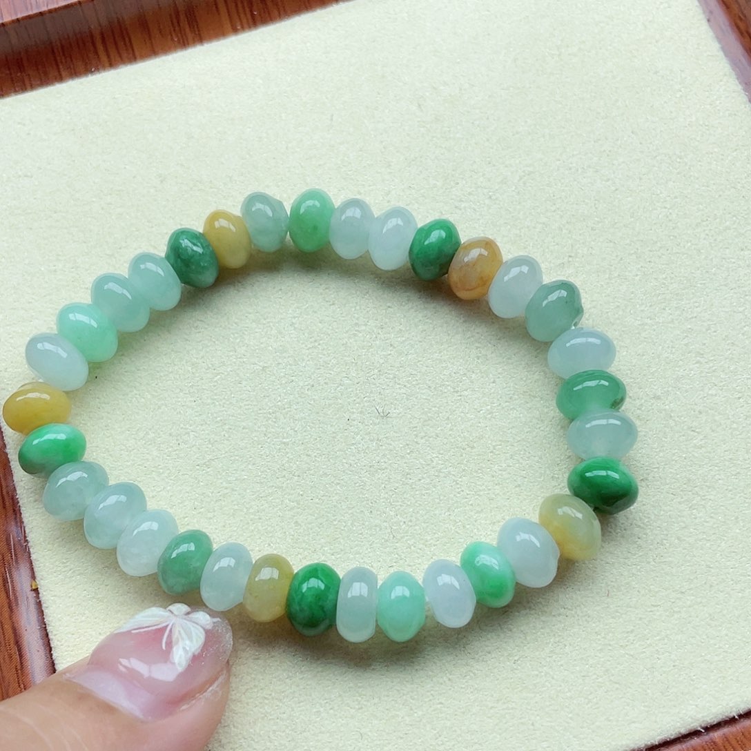 翡翠手链未镶嵌缅甸翡翠A货