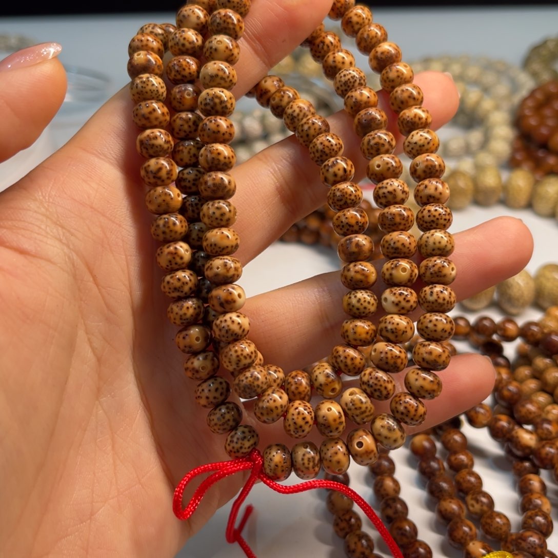 星月菩提吊坠8×6苹果虎皮