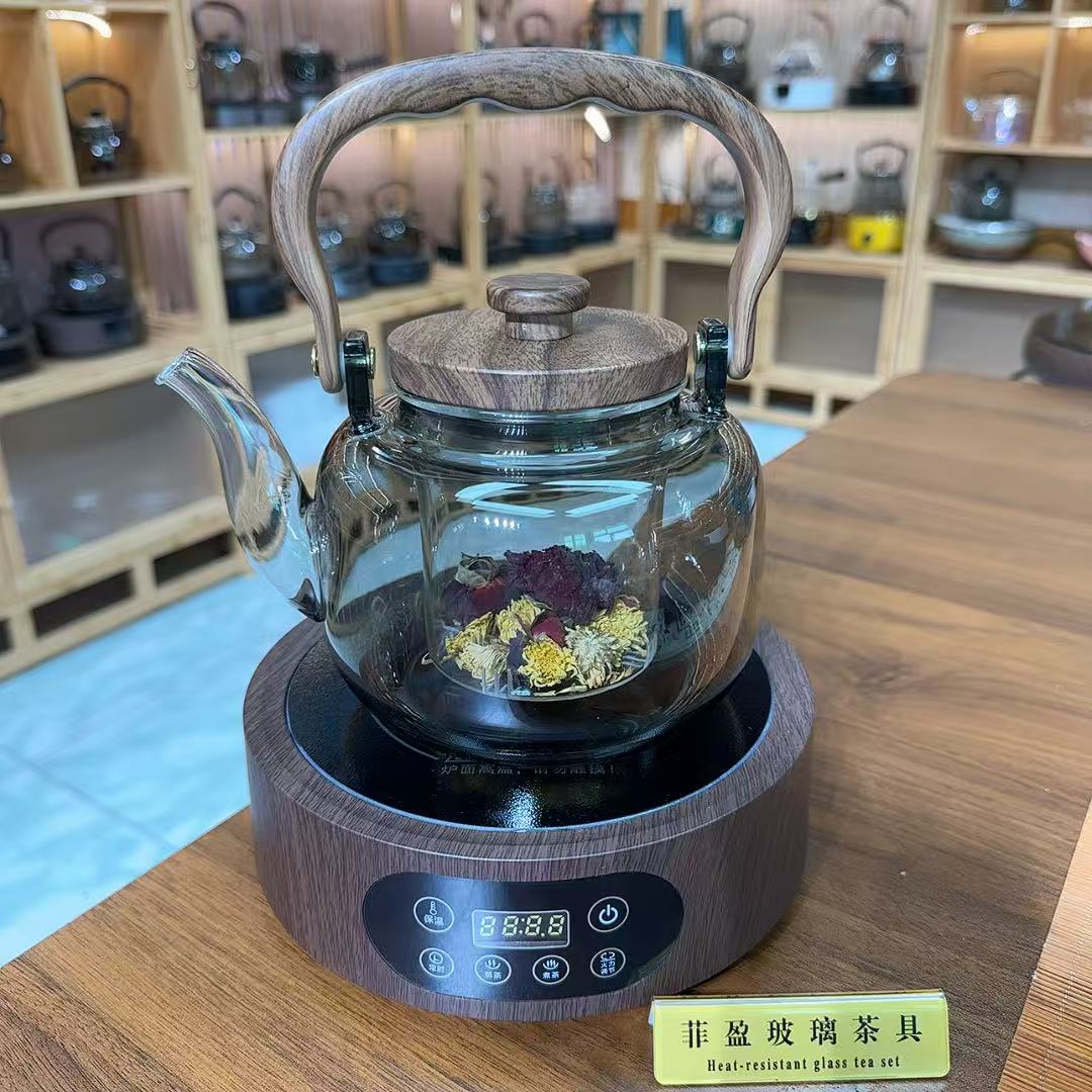正茗堂电陶炉煮茶炉套装1500瓦大功率新款玻璃提梁壶套装玻璃壶