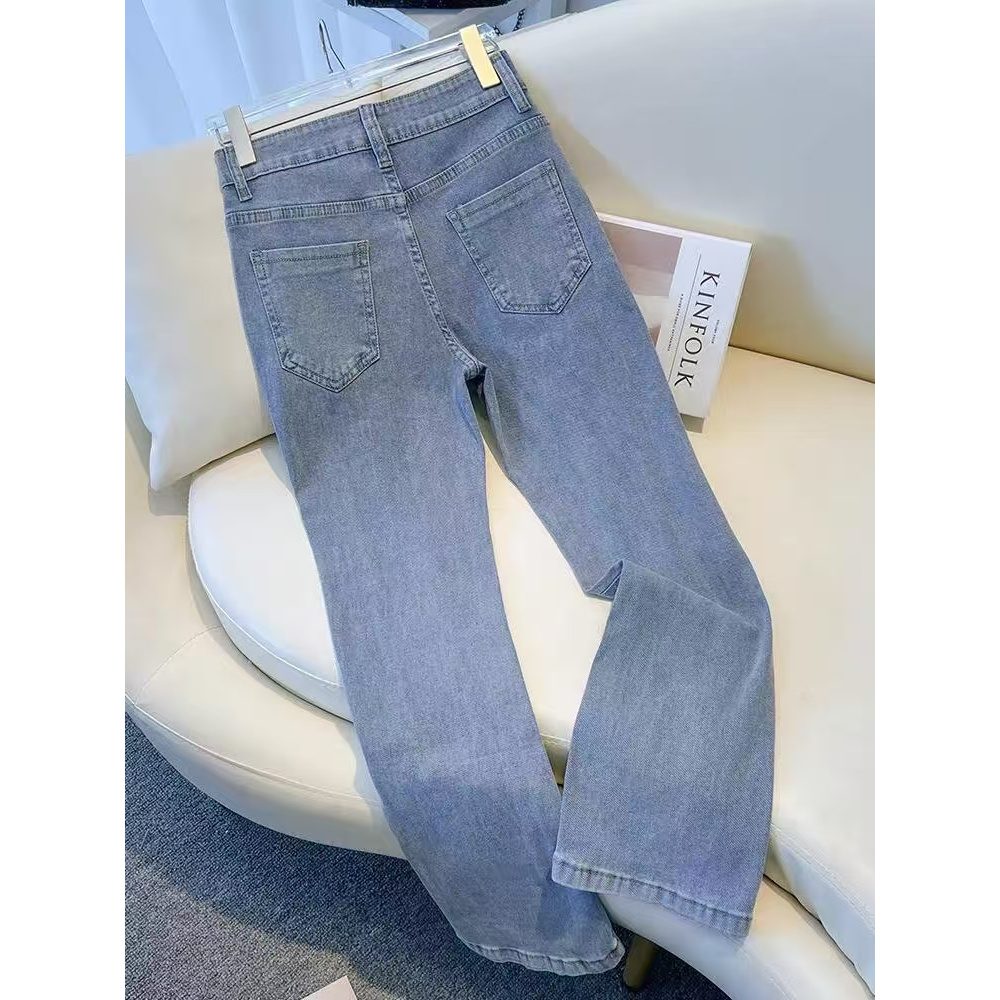 851-860春款牛仔阔腿百搭