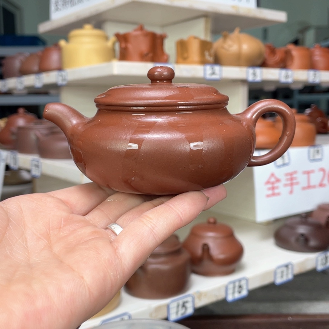 紫砂茶壶紫泥全手工180毫升