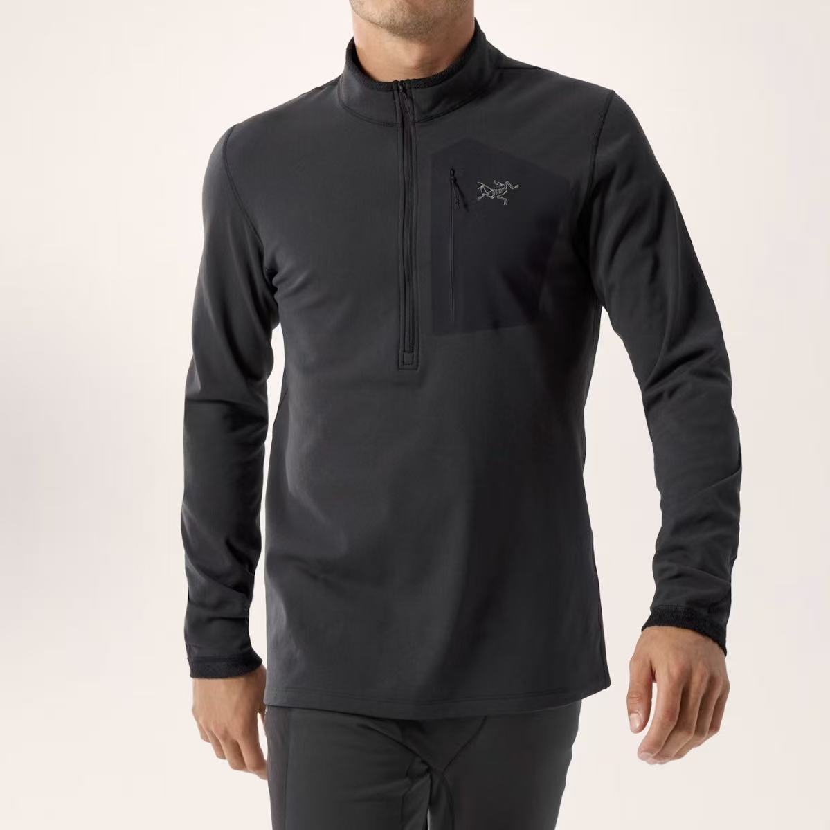 Arcteryx始祖鸟 RHO SV 立领半拉链长袖透气卫衣 