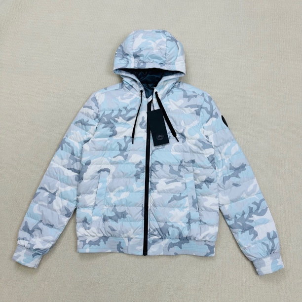 全新未使用 加拿大鹅 迷彩黑标薄款羽绒服/L码/WL0867