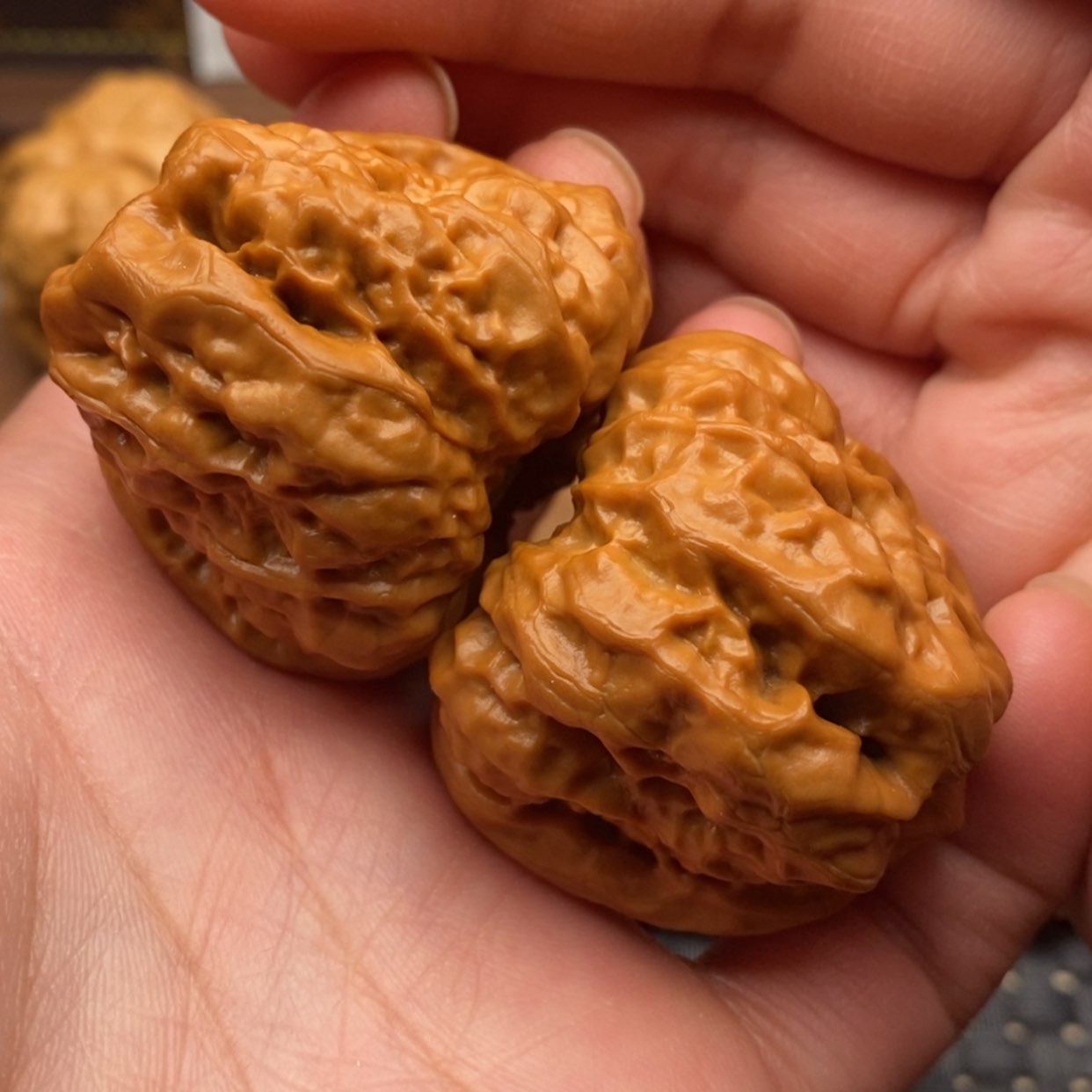 【闪购商品】文玩核桃把件肌肉开背蛙边40左右