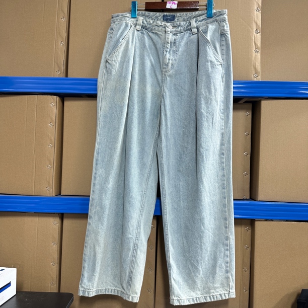 直筒松紧休闲裤设计师水洗薄款长裤百搭00840-C6-1