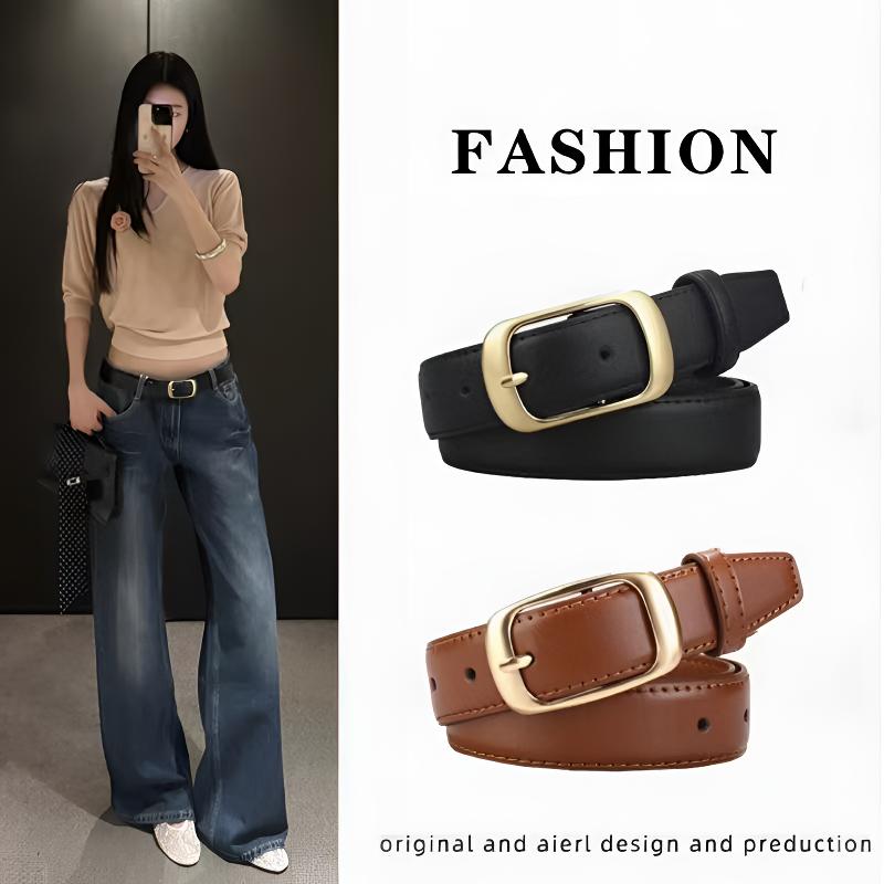 皮带女款真皮百搭2025腰带女士时尚装饰牛仔裤带简约学生皮带推荐