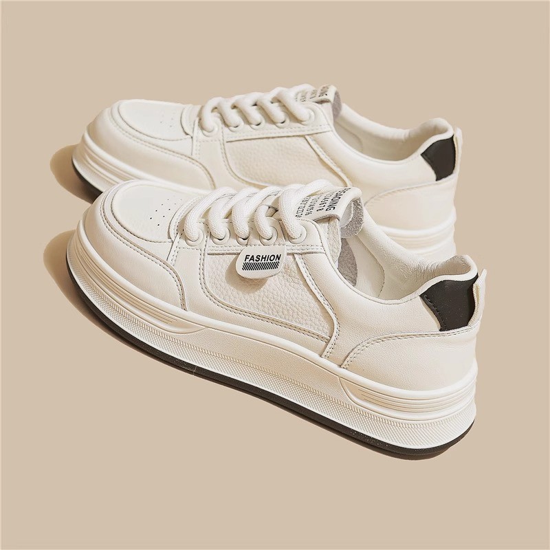 运动风小白鞋女板鞋时尚休闲鞋春秋学生春季厚底