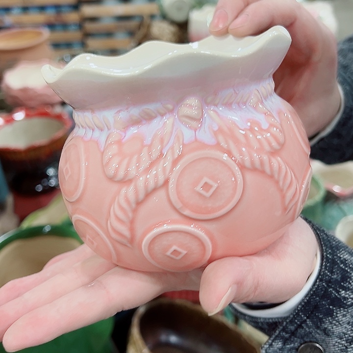 有孔，凑单福利满10元发货陶瓷多肉花盆！