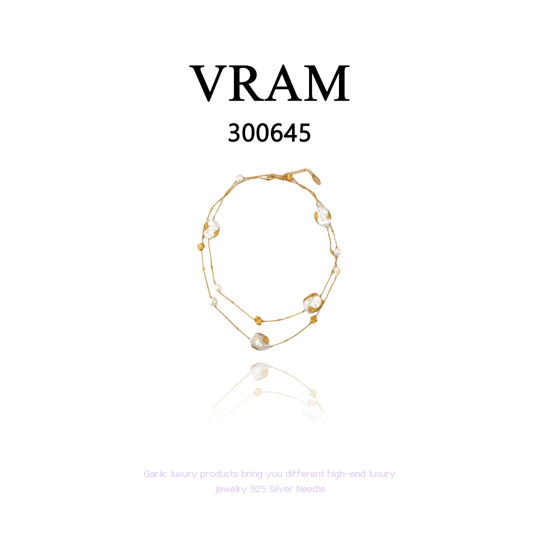 铜合金项链 VRAM【涓流珠光】Drip Pearl系列项链~300645（82+5cm）