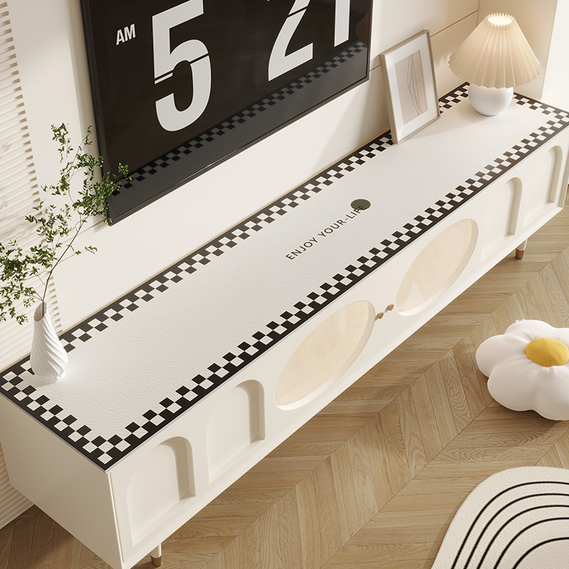 简约轻奢软皮革电视柜桌垫子台面保护餐边柜桌布酒柜鞋柜防油防水