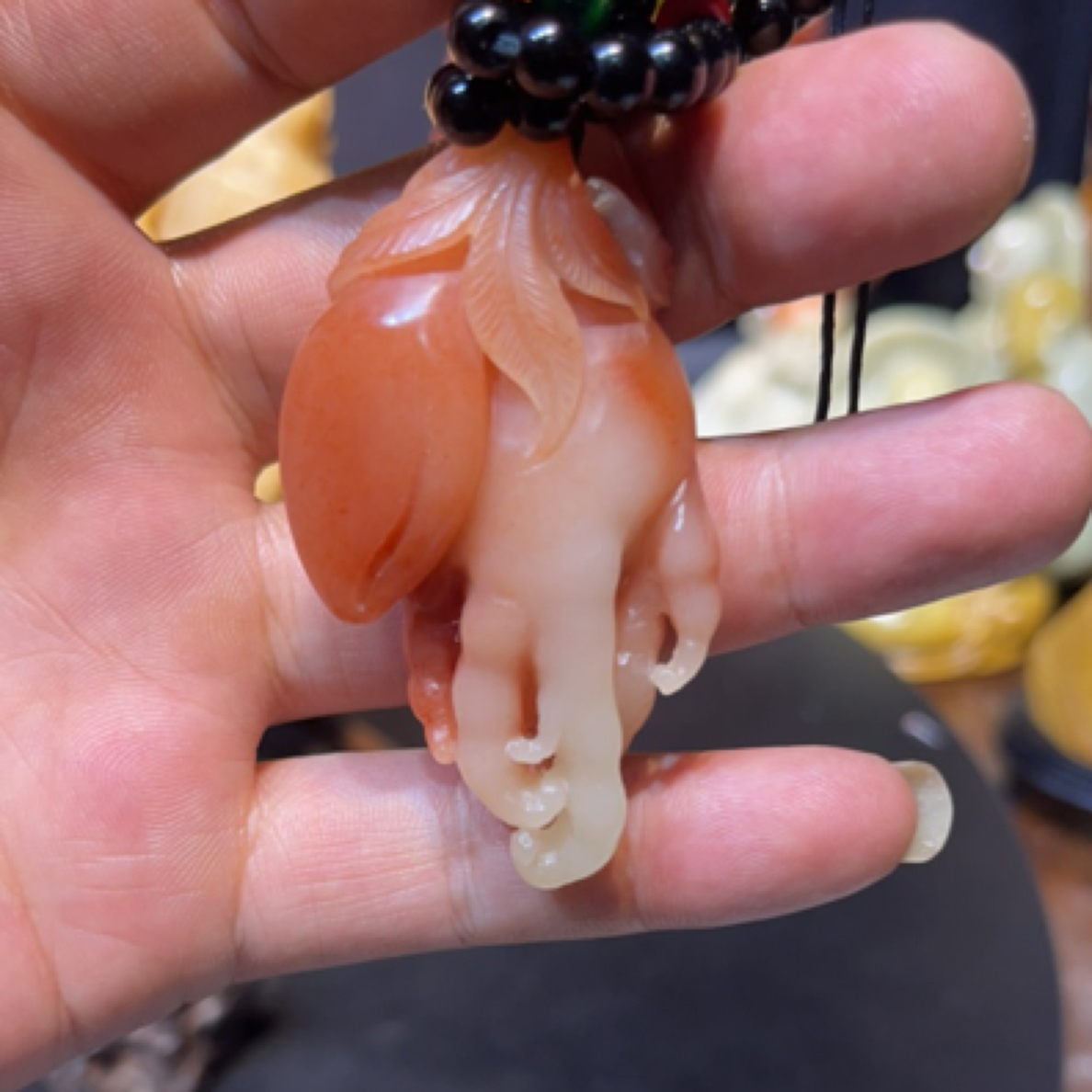 寿山芙蓉石佛手挂件