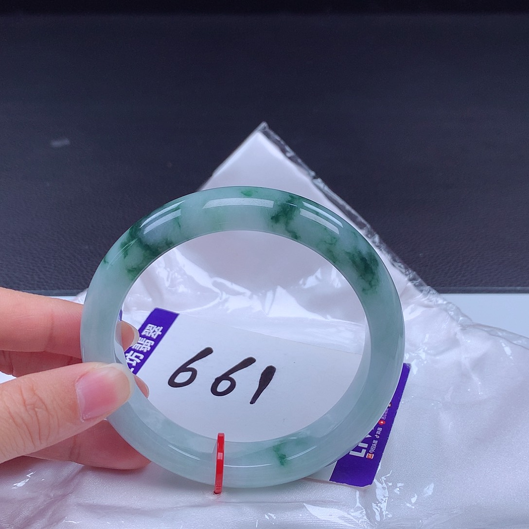 翡翠手镯未镶嵌63圈000453