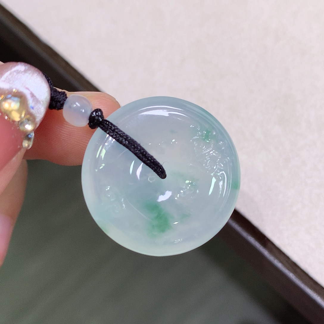 翡翠未镶嵌颈饰24.5-5.19复古扣