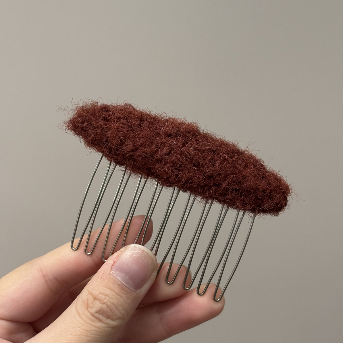 秋冬羊羔毛倒插梳饰品发饰简约时尚后脑勺碎发整理神器百搭头饰