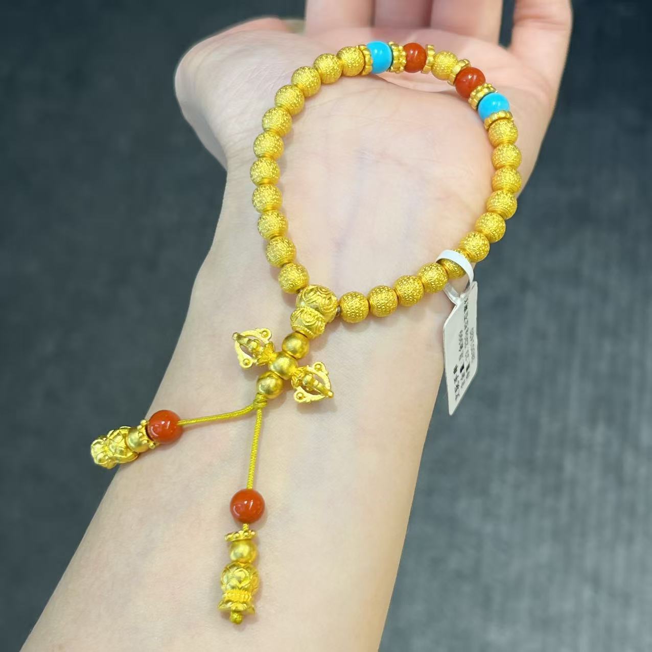 【新美源】 足金999 古法工艺 文玩手串33.23克（附加540）