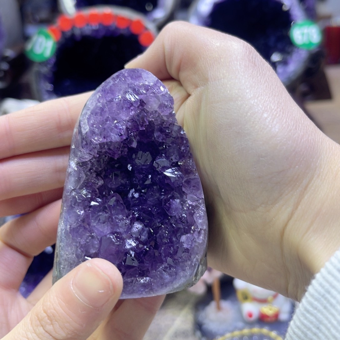 紫晶摆件未镶嵌紫水晶