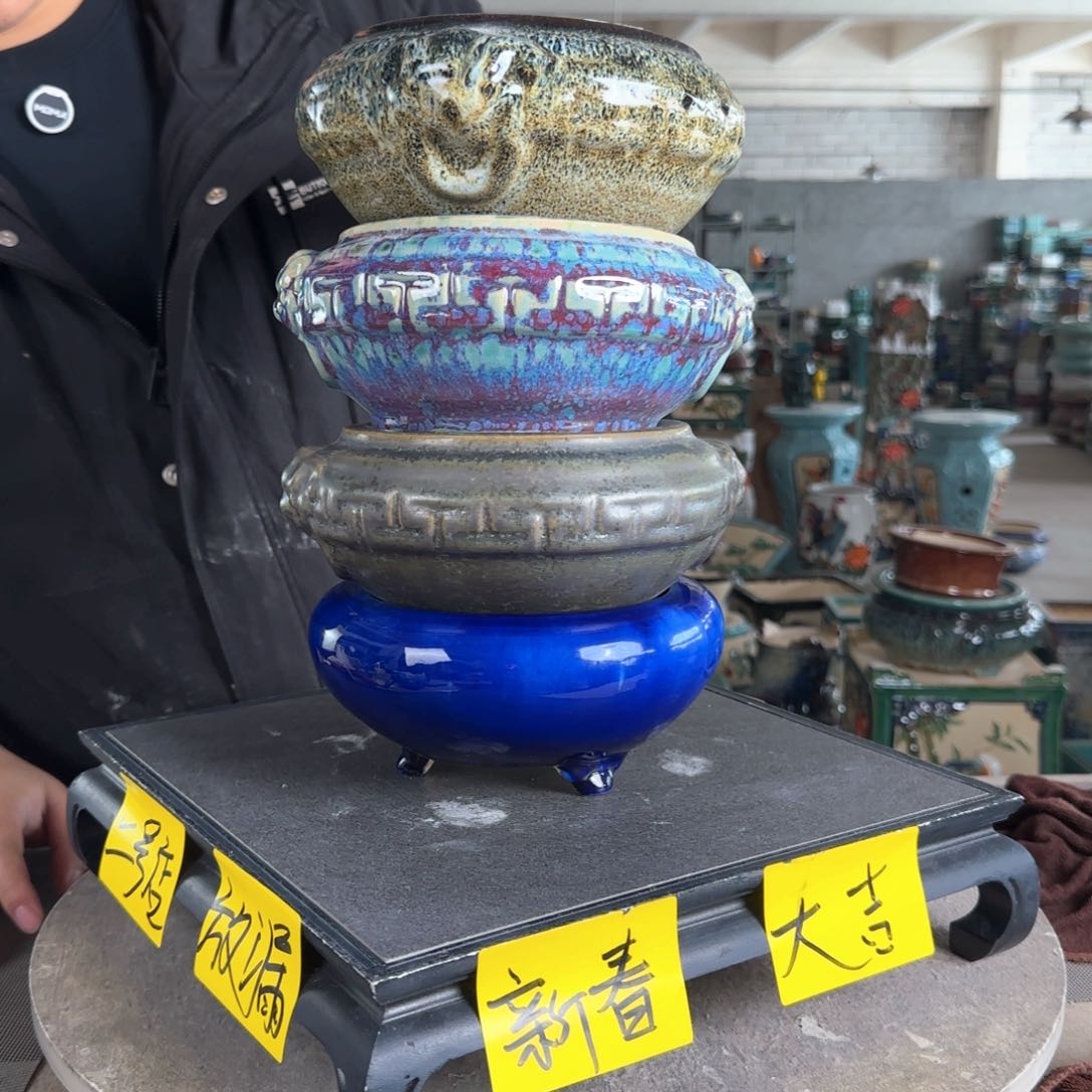 陶。一风堂石湾花盆 微瑕