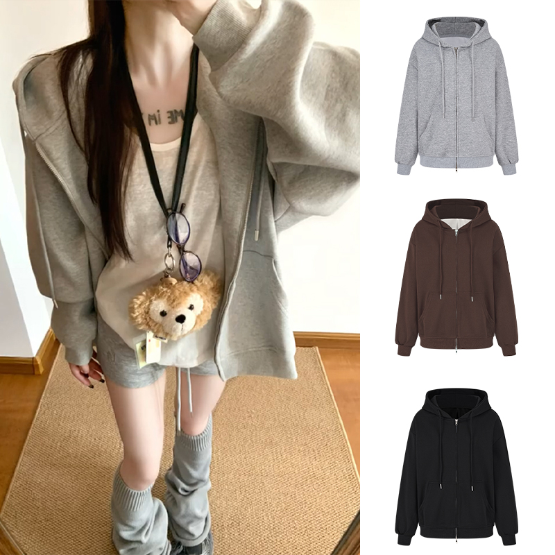 Moses Queen/魔西女王早秋学妹三件套韩系连帽卫衣女外套上衣短裤