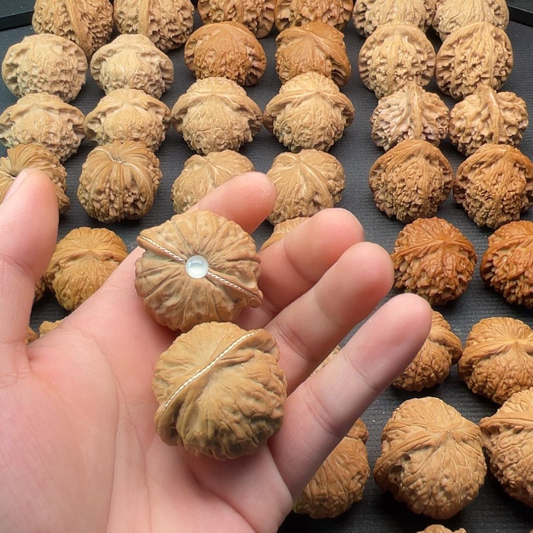 清***尘文玩核桃把件文玩核桃石门元宝