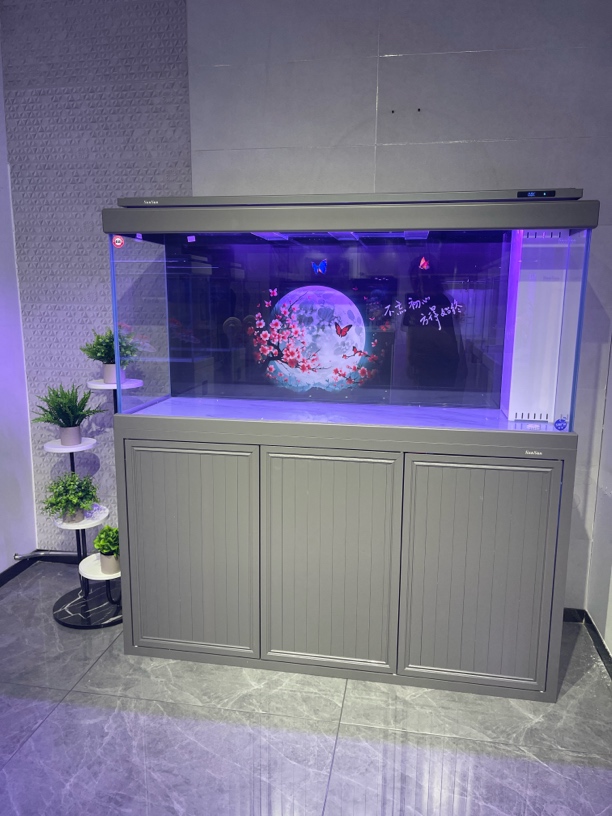 SUNSUN2025年森森新款龙鱼缸鱼马桶底滤鱼缸轻奢生态超白玻璃