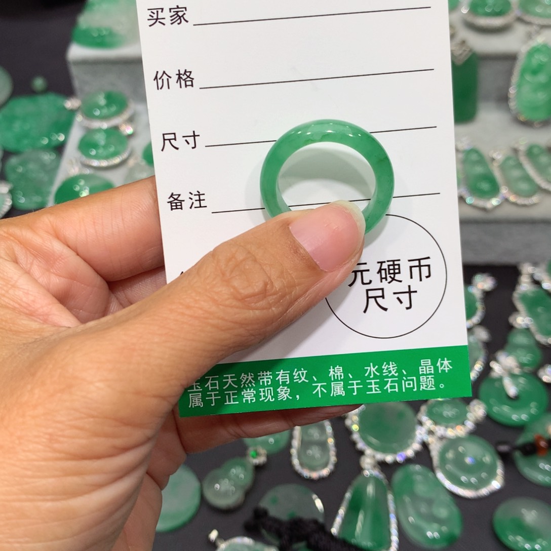颈饰未镶嵌石英质玉（非洲翠）