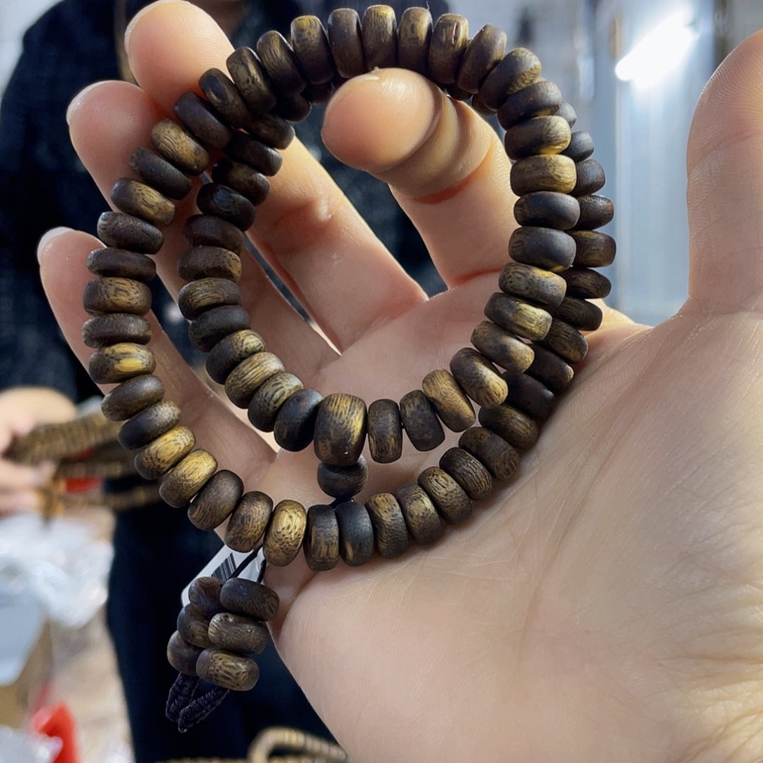 沉香手串棋楠算盘珠双圈0.9/17克多样性发一