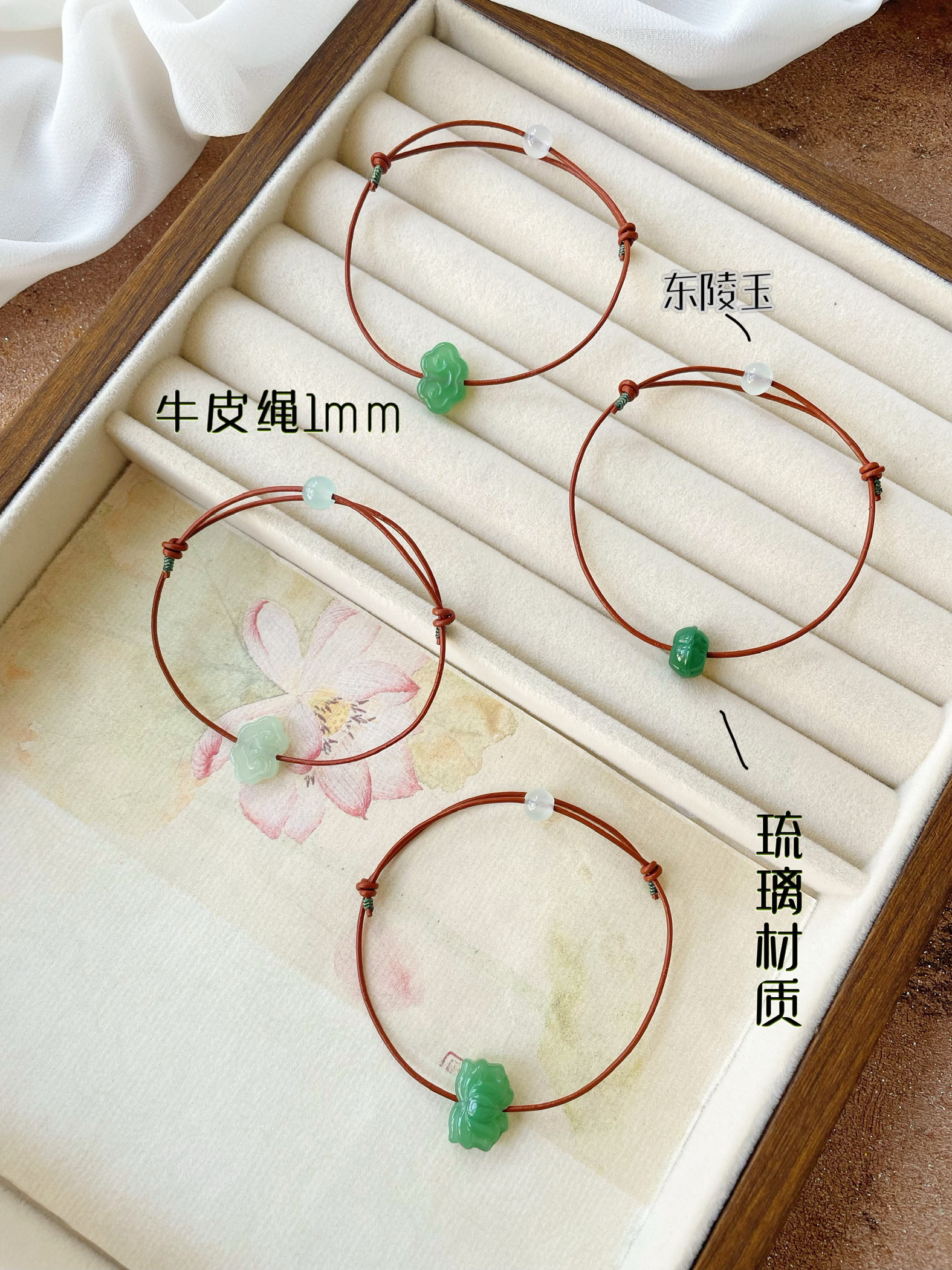 原创手工编织牛皮绳精美百搭手绳气质少女简约