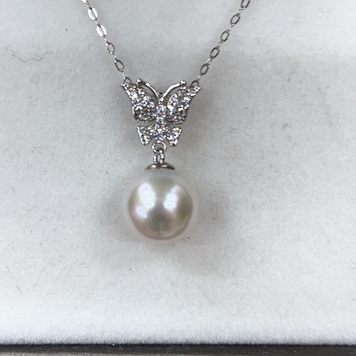 淡水珍珠颈饰银S925镶嵌