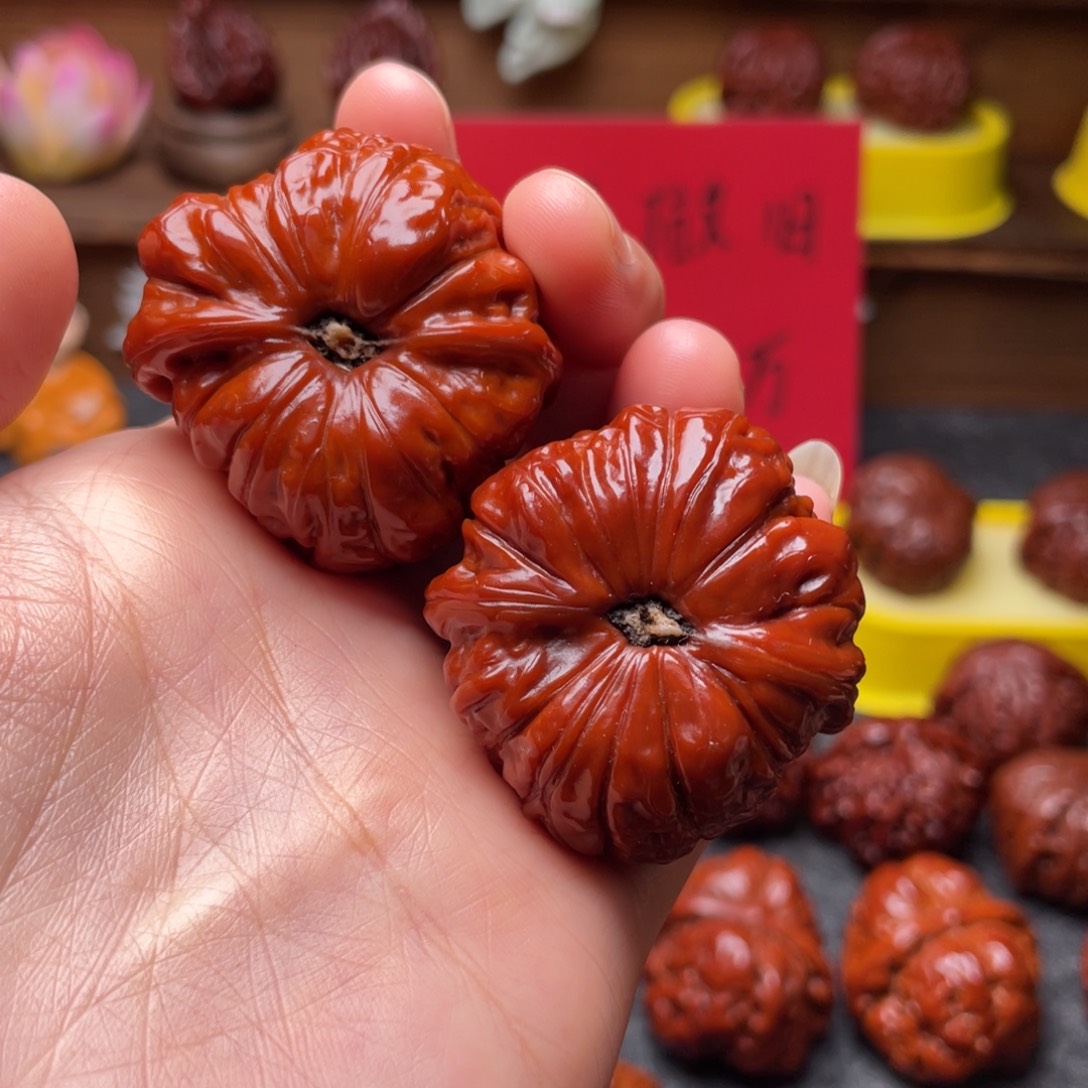 吊坠文玩核桃文玩核桃 手把件 南瓜墩 40