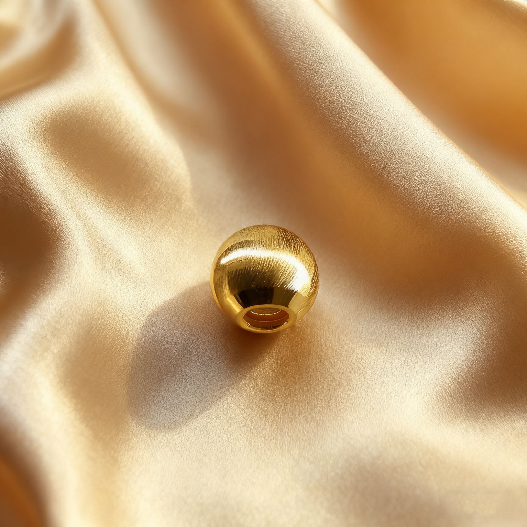 【黄金】足金999卡8猫眼珠素金 中穿 5D工艺CY237