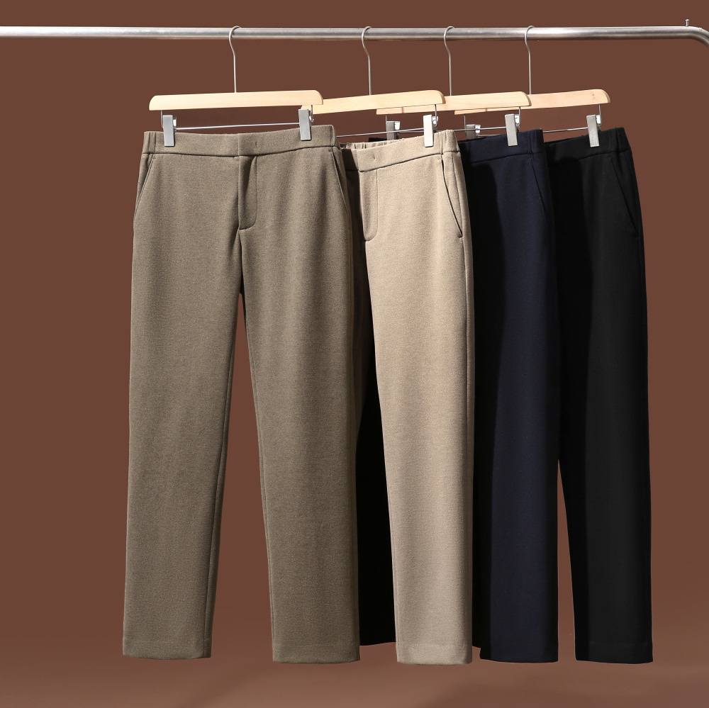 男人的礼物！奢品级！醋酸羊毛桑蚕丝！秋冬男士老钱风毛呢休闲裤