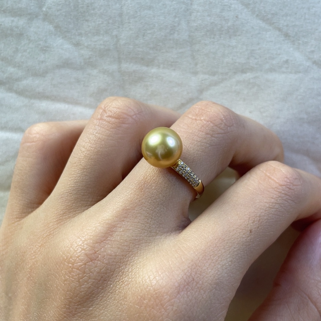 戒指海水珍珠18K金镶嵌