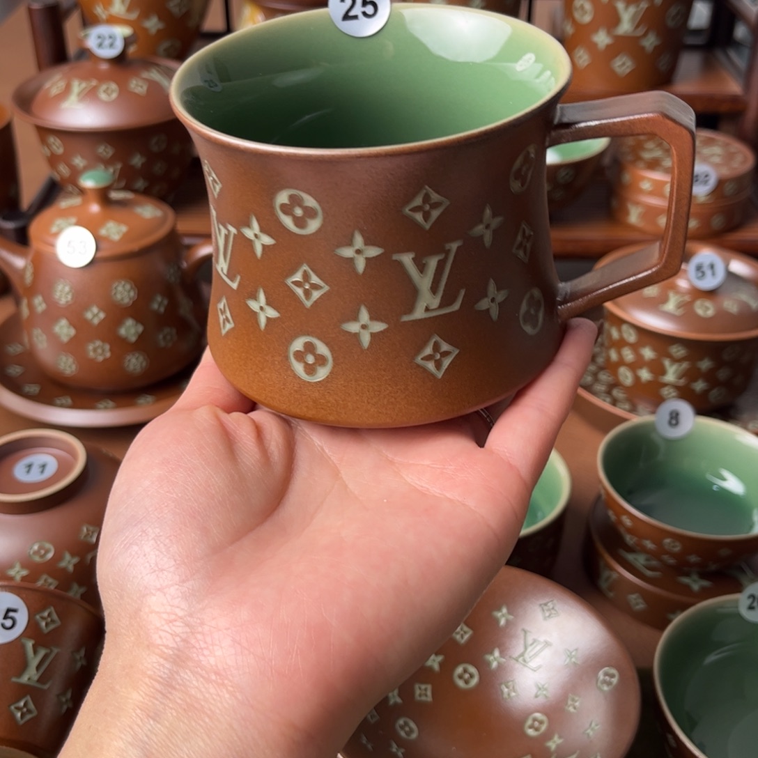 萤***虫草木灰老花咖啡杯