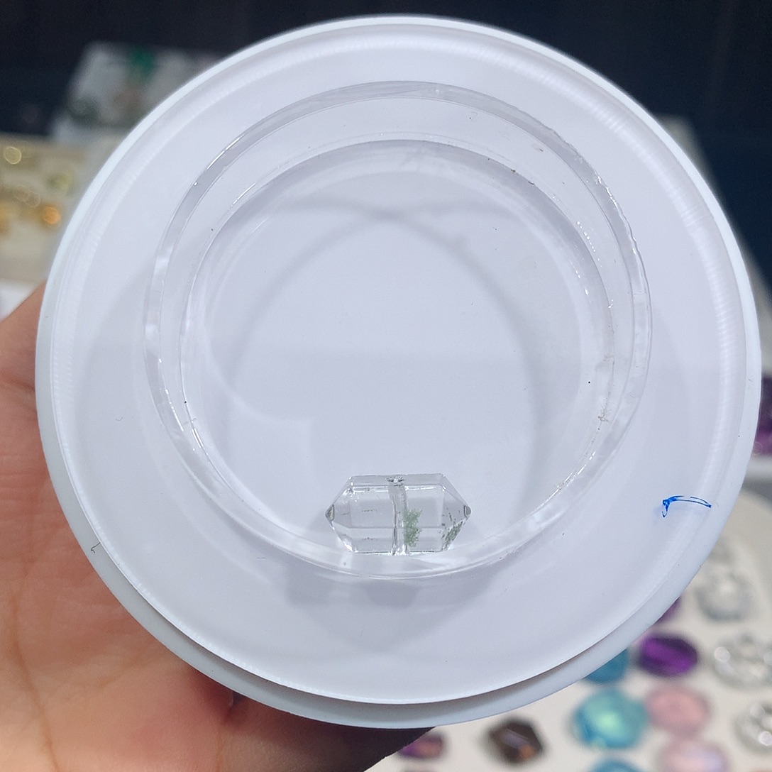 未镶嵌珠宝半成品水晶绿幽灵双尖福利配件不退换
