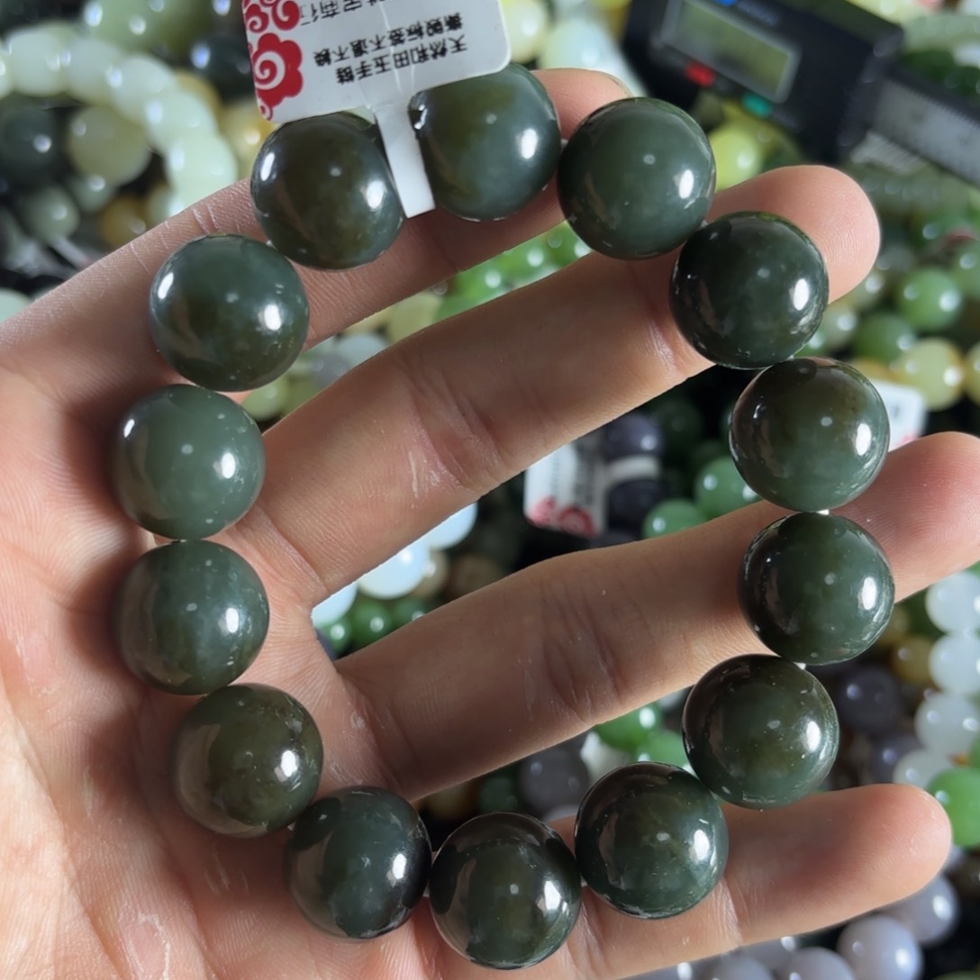 和田玉手链未镶嵌35