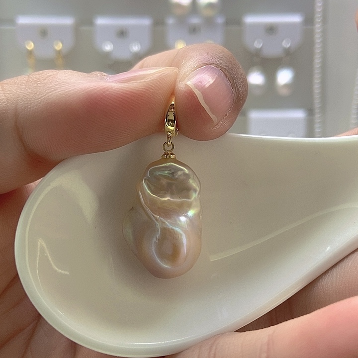 淡水珍珠颈饰银S925镶嵌70