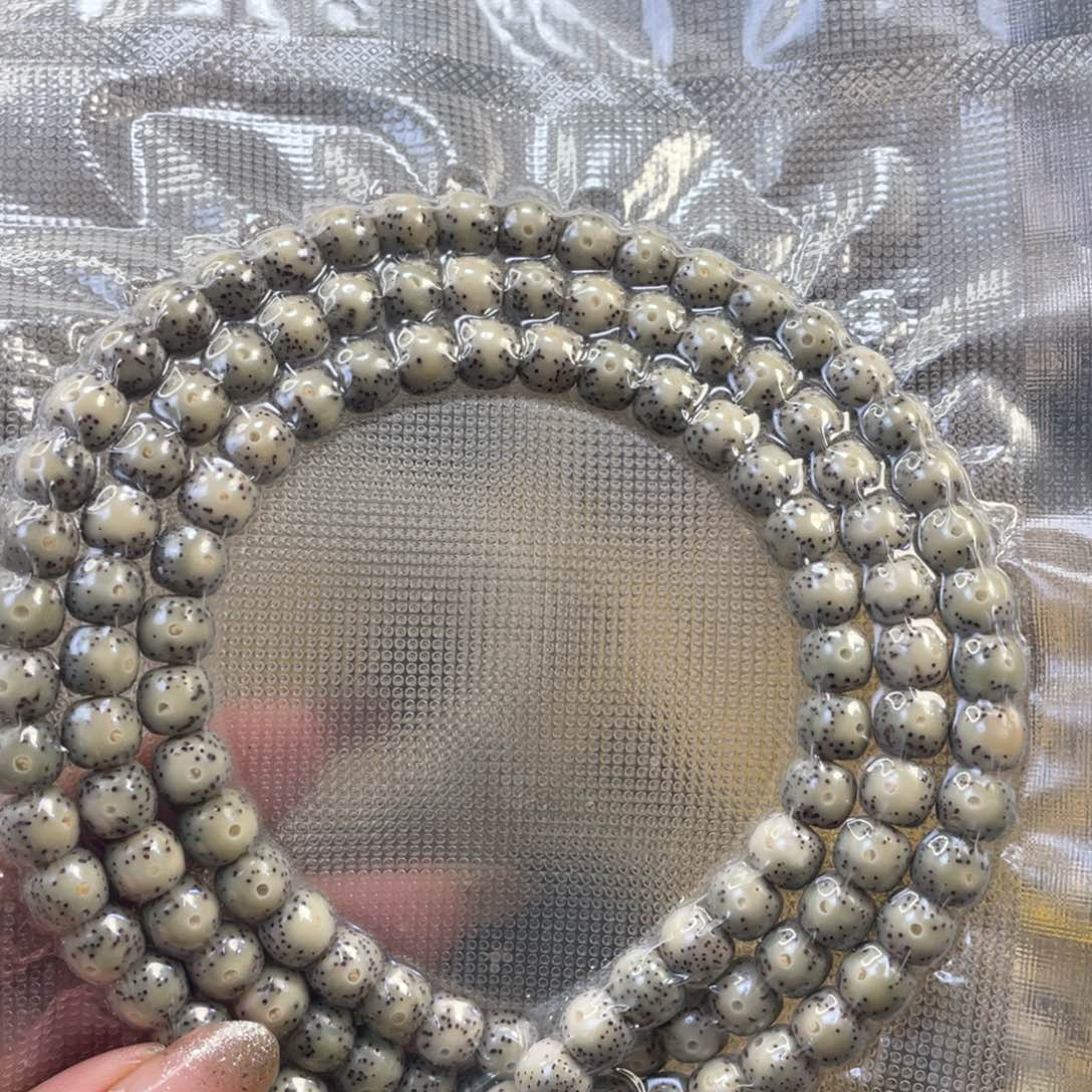 艺***腿星月菩提吊坠石玉料糯冰大眼睛尺寸8