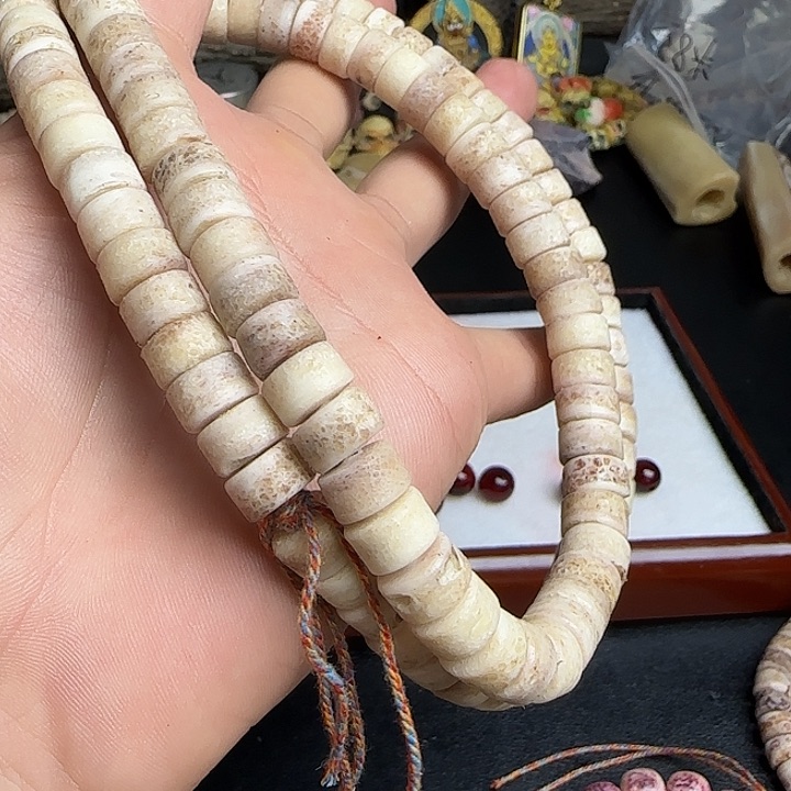 风***意养殖鹿头骨制作嘎嘎一个 108颗 福利款 