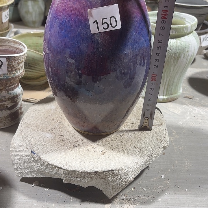 陶摆件高28，口8，无孔，150