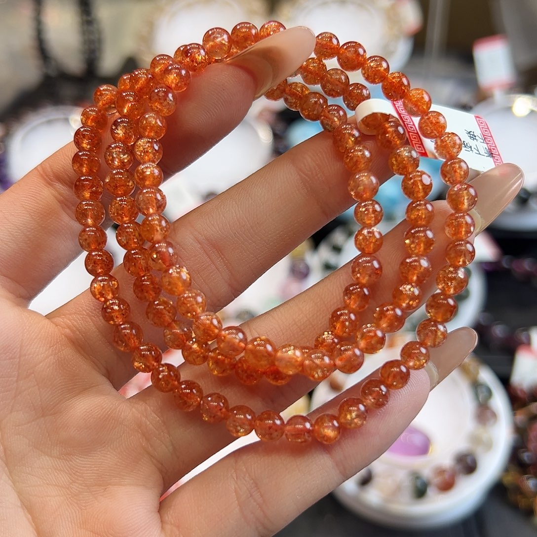 长石手链未镶嵌sg8金太阳多圈5+