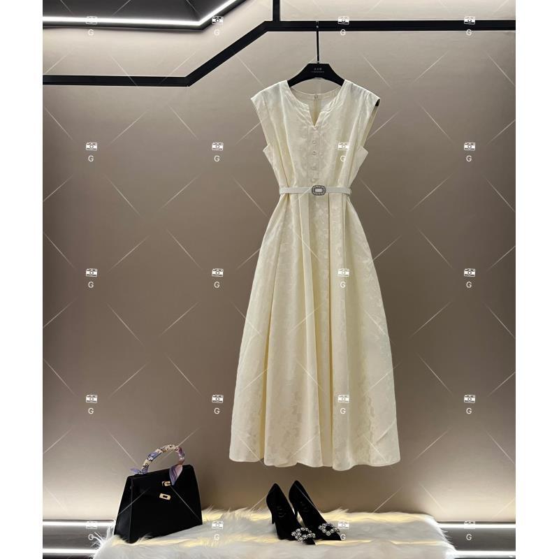 【祖】夏季新款复古时尚百搭印花无袖连衣裙 H-829