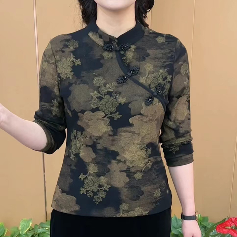 秋季新款时尚半高领百搭气质遮肉显瘦修身上衣洋气长袖T恤小衫