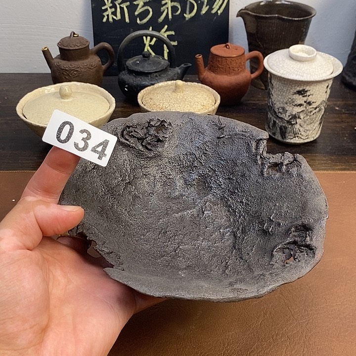 034手捏紫砂壶承放漏看好拍