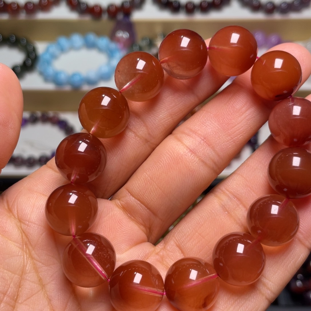 水晶手链未镶嵌稀有色兔毛手链