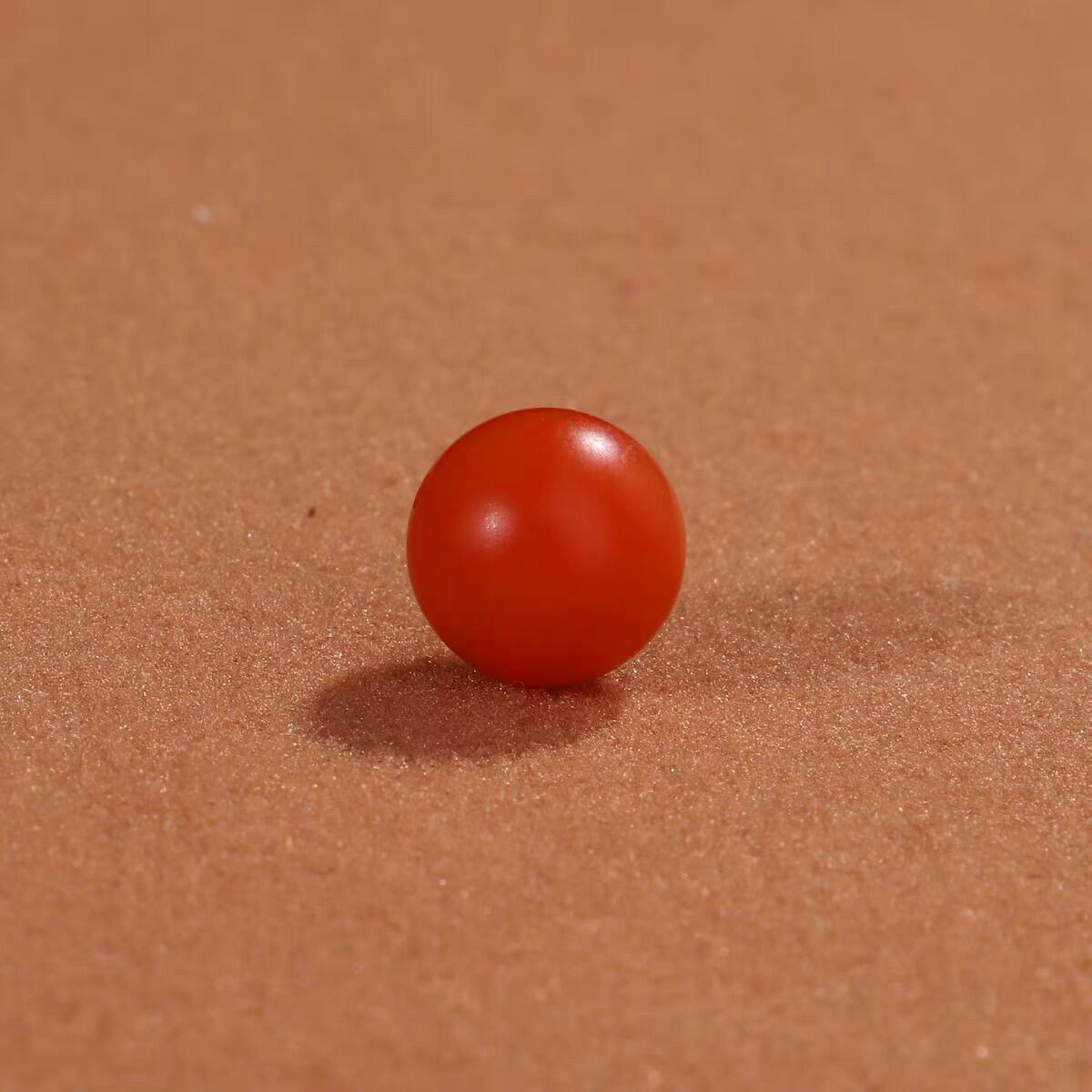 南红卡14mm圆珠一颗保山哑光单珠配饰