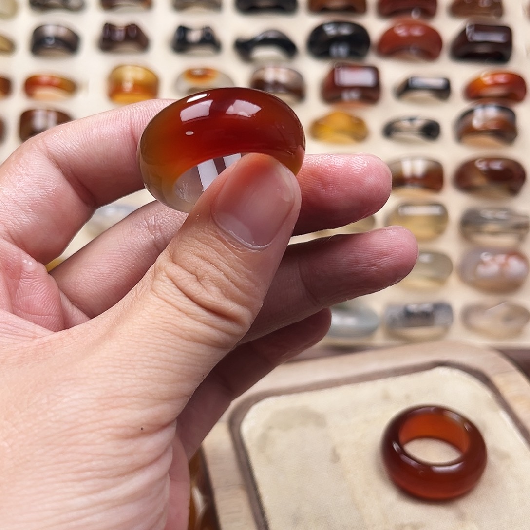 玛瑙/玉髓合金戒指5港22