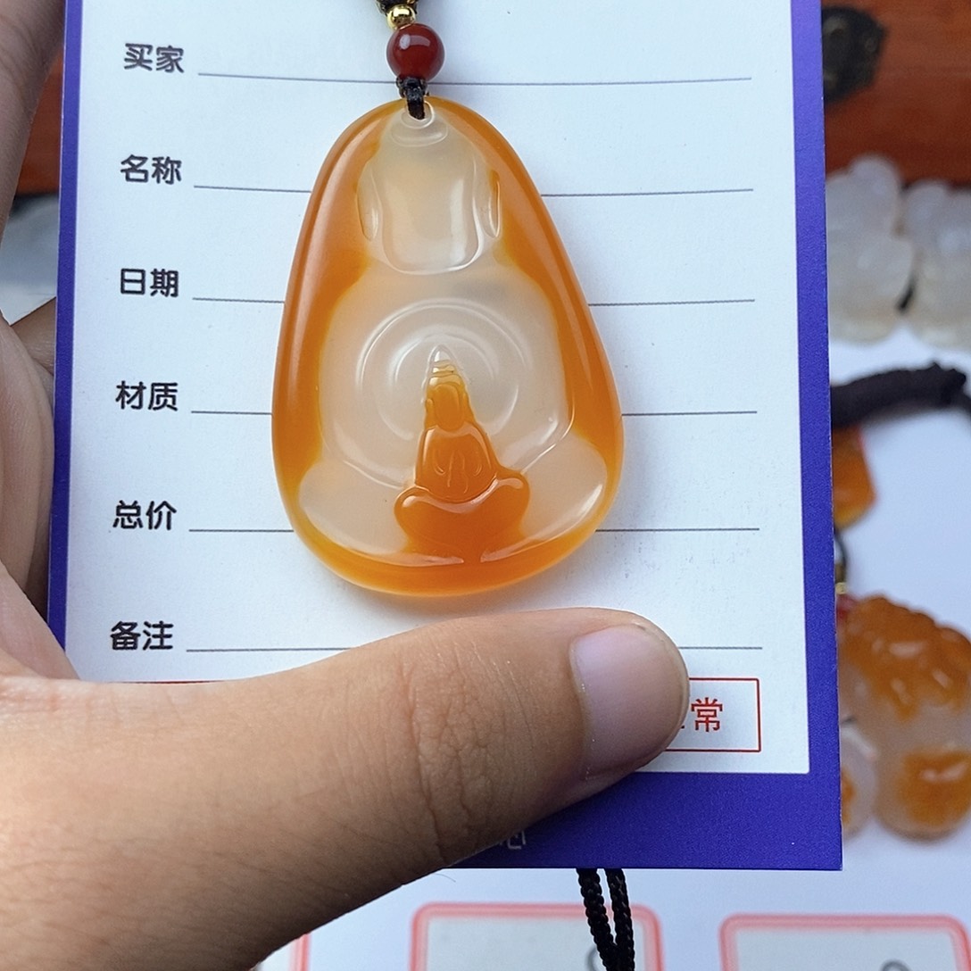 参***生未镶嵌吊坠(不含链)玛瑙/玉髓